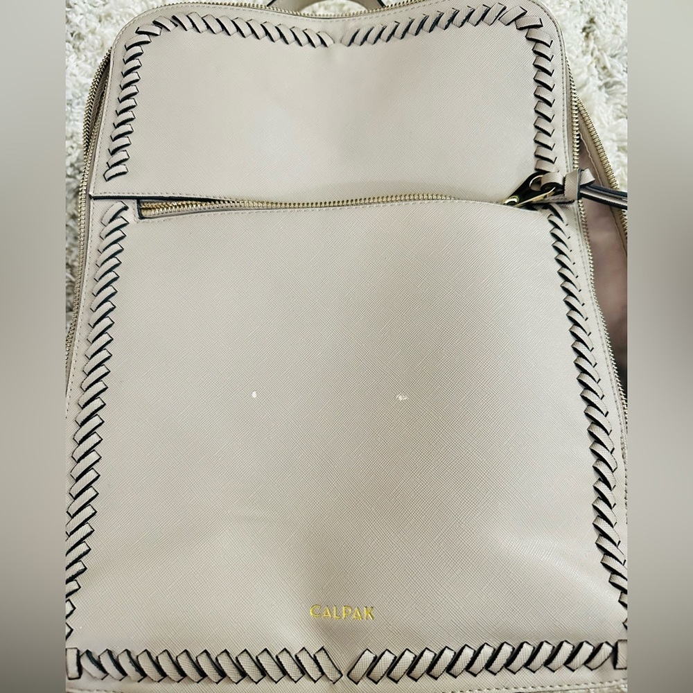 CALPAK Kaya 15" Laptop Backpack Color Stone/Beige W/Gold HardwareCALPAK